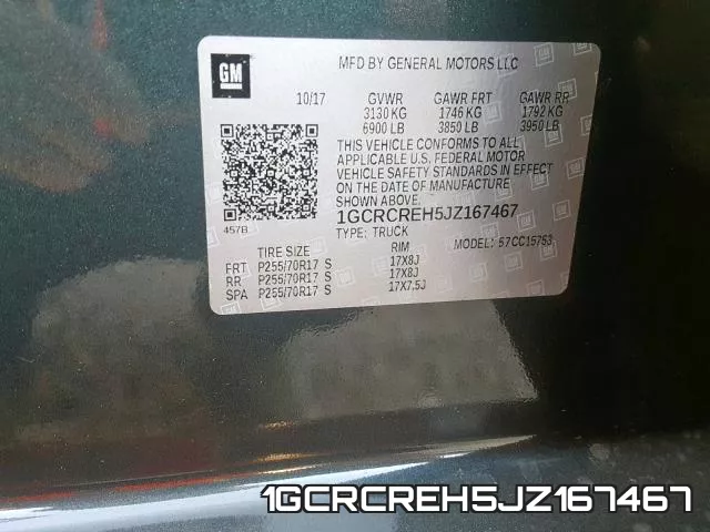 1GCRCREH5JZ167467 фото 2