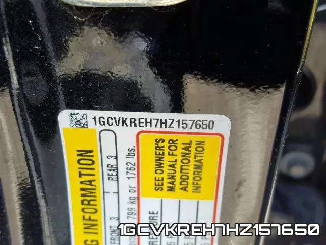 1GCVKREH7HZ157650 фото 2