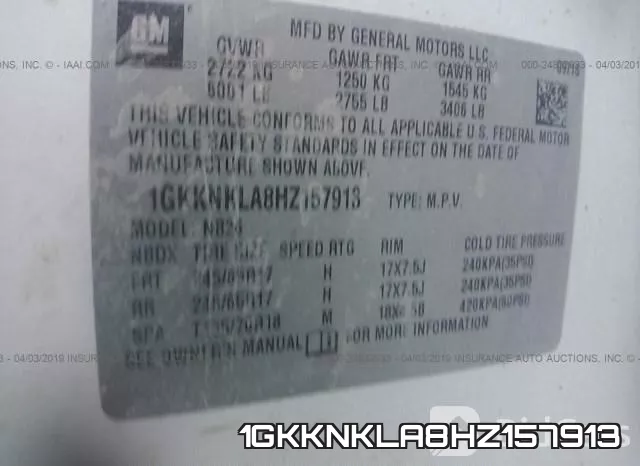 1GKKNKLA8HZ157913 фото 10