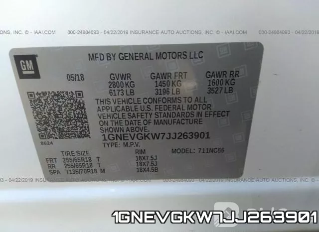 1GNEVGKW7JJ263901 фото 10