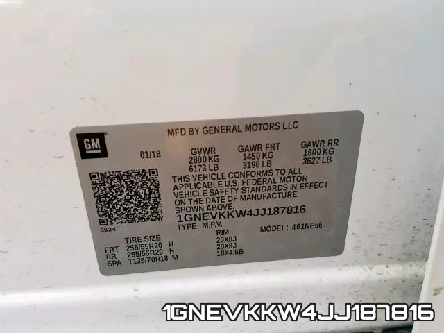 1GNEVKKW4JJ187816 фото 2