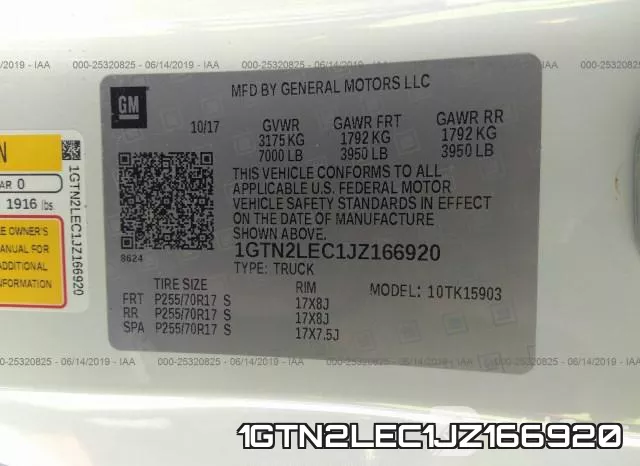 1GTN2LEC1JZ166920 фото 10