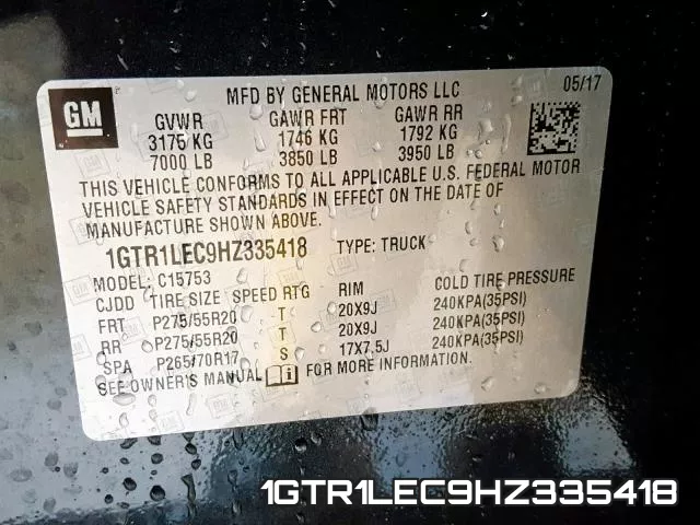 1GTR1LEC9HZ335418 фото 2