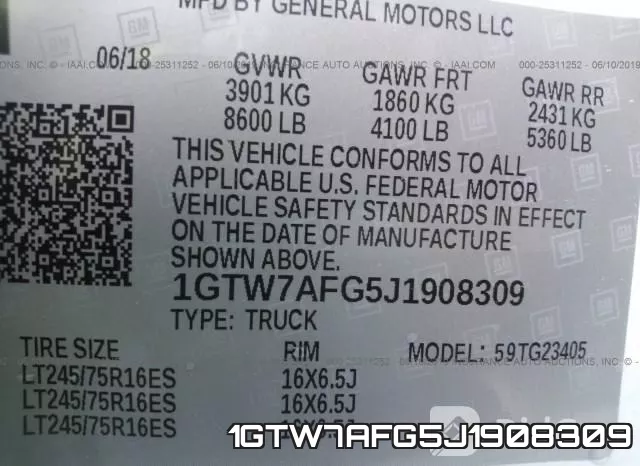 1GTW7AFG5J1908309 фото 10