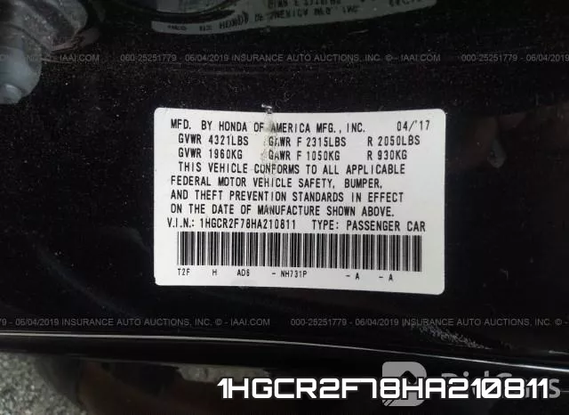 1HGCR2F78HA210811 фото 10