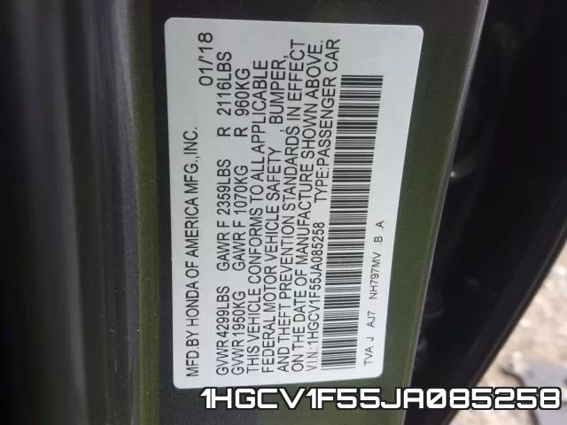 1HGCV1F55JA085258 фото 2