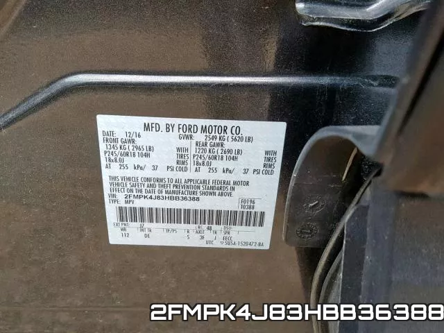 2FMPK4J83HBB36388 фото 2