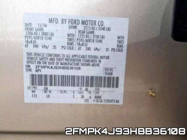 2FMPK4J93HBB36108 фото 2