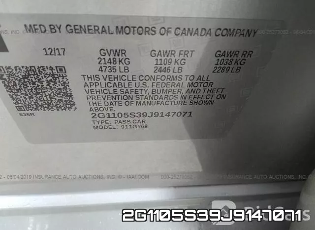 2G1105S39J9147071 фото 10