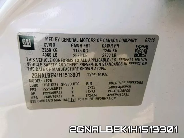 2GNALBEK1H1513301 фото 2