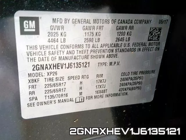 2GNAXHEV1J6135121 фото 2