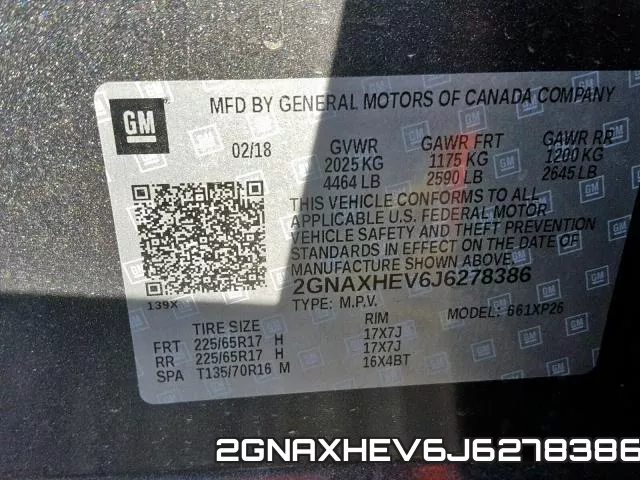 2GNAXHEV6J6278386 фото 2