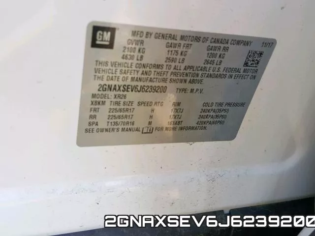 2GNAXSEV6J6239200 фото 2