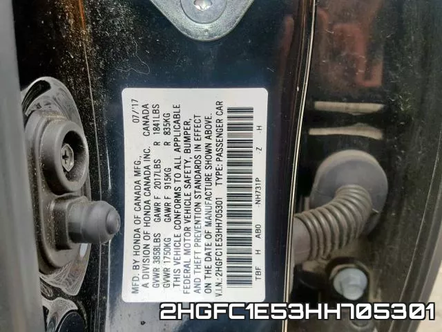2HGFC1E53HH705301 фото 2