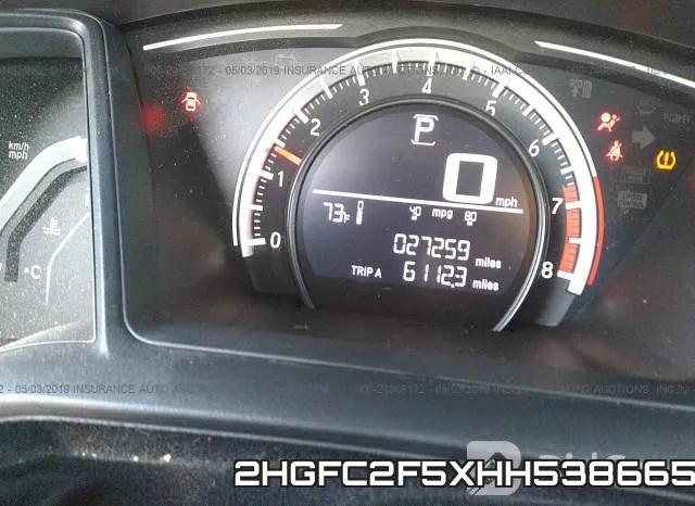 2HGFC2F5XHH538665 фото 8