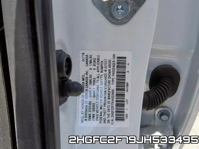 2HGFC2F79JH533495 фото 2