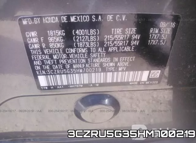 3CZRU5G35HM700219 фото 10