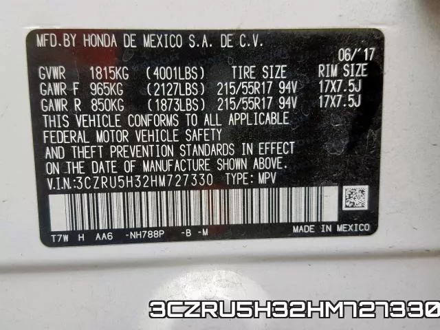 3CZRU5H32HM727330 фото 2