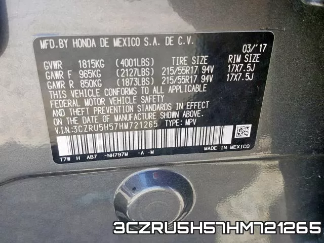 3CZRU5H57HM721265 фото 2