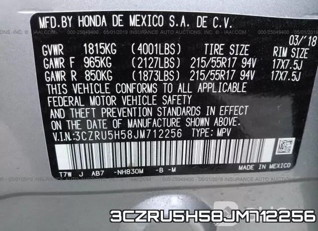 3CZRU5H58JM712256 фото 10