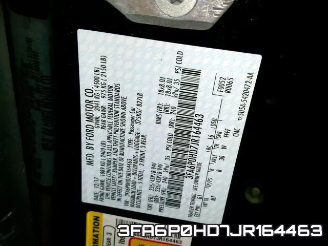 3FA6P0HD7JR164463 фото 2