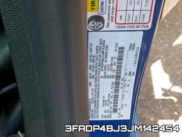 3FADP4BJ3JM142454 фото 2