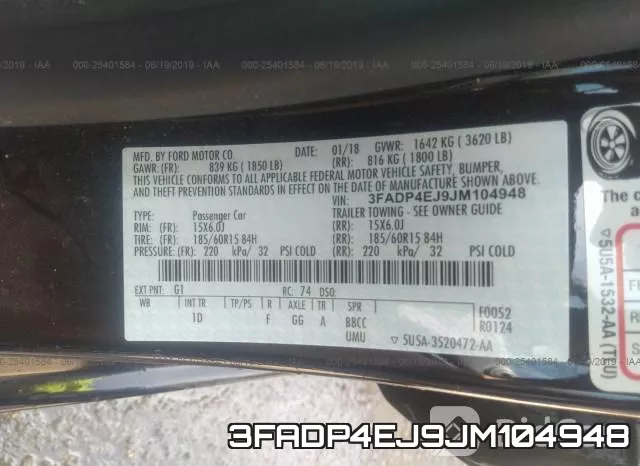 3FADP4EJ9JM104948 фото 10