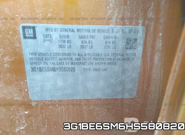 3G1BE6SM6HS580820 фото 10
