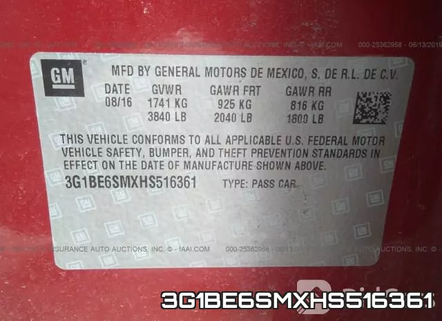 3G1BE6SMXHS516361 фото 10