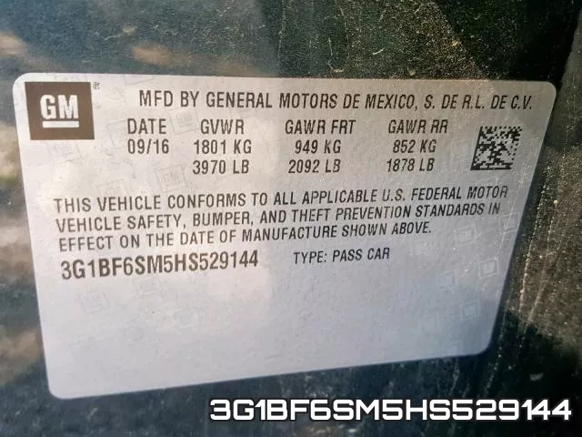 3G1BF6SM5HS529144 фото 2