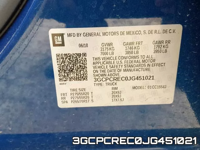 3GCPCREC0JG451021 фото 2