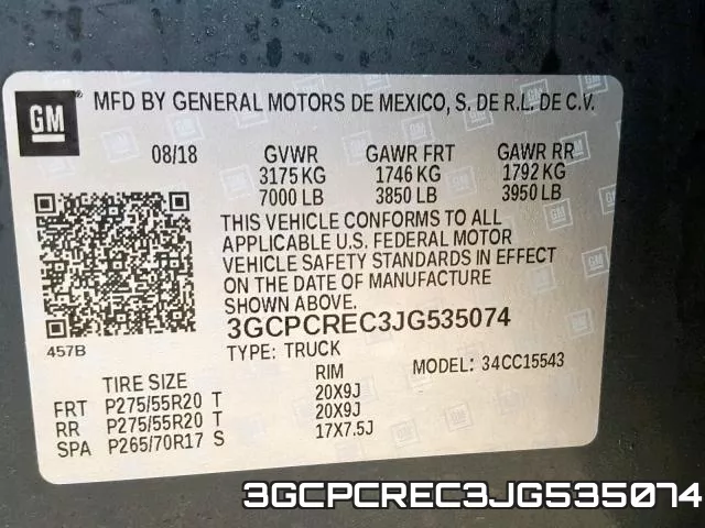 3GCPCREC3JG535074 фото 2