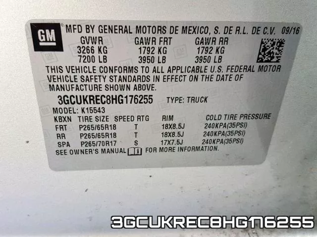 3GCUKREC8HG176255 фото 2
