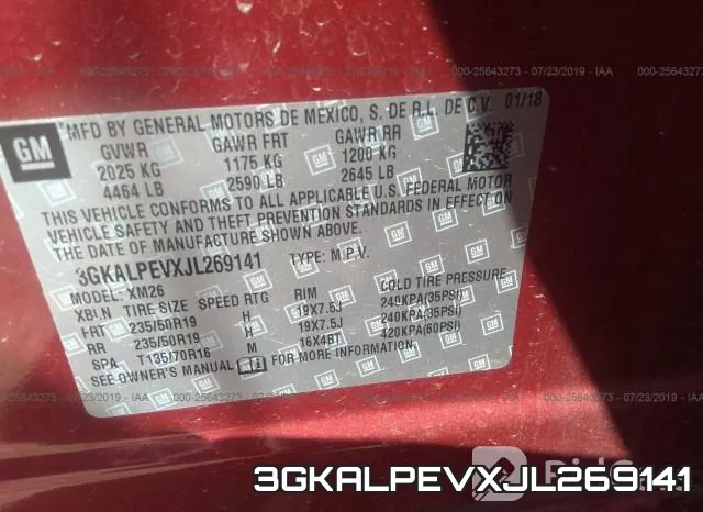 3GKALPEVXJL269141 фото 10