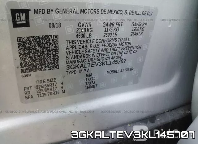 3GKALTEV3KL145707 фото 10