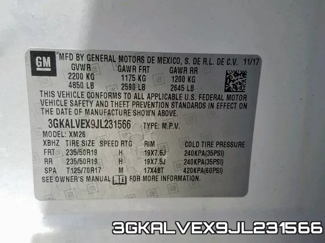 3GKALVEX9JL231566 фото 2