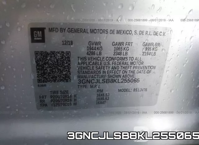 3GNCJLSB8KL255065 фото 10
