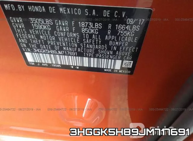 3HGGK5H89JM717691 фото 10