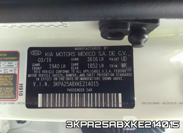 3KPA25ABXKE214015 фото 10