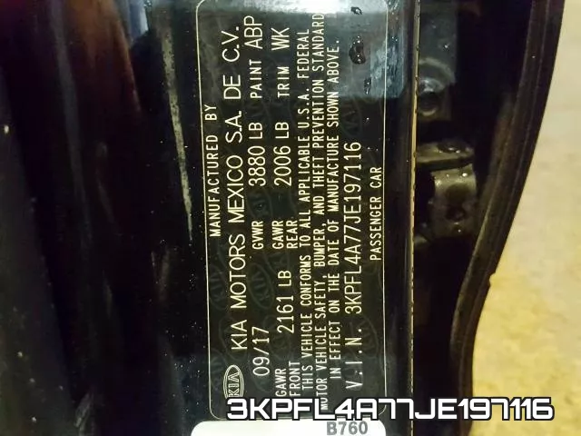 3KPFL4A77JE197116 фото 2