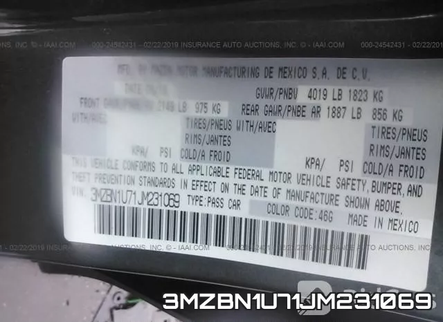 3MZBN1U71JM231069 фото 10