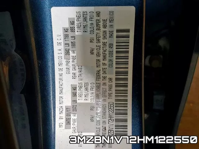 3MZBN1V72HM122550 фото 2