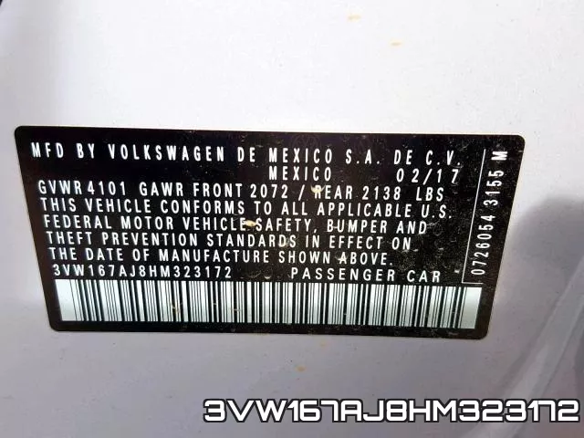 3VW167AJ8HM323172 фото 2