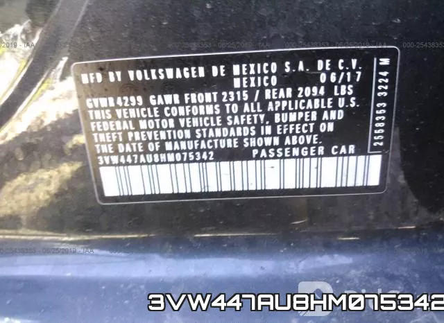 3VW447AU8HM075342 фото 10