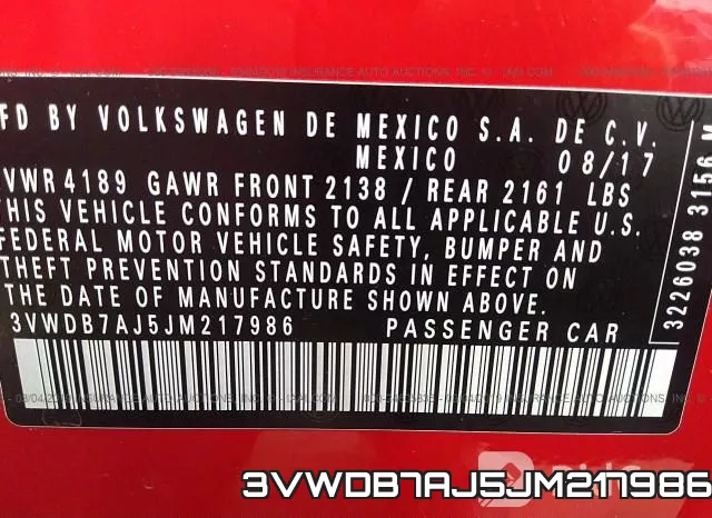 3VWDB7AJ5JM217986 фото 10