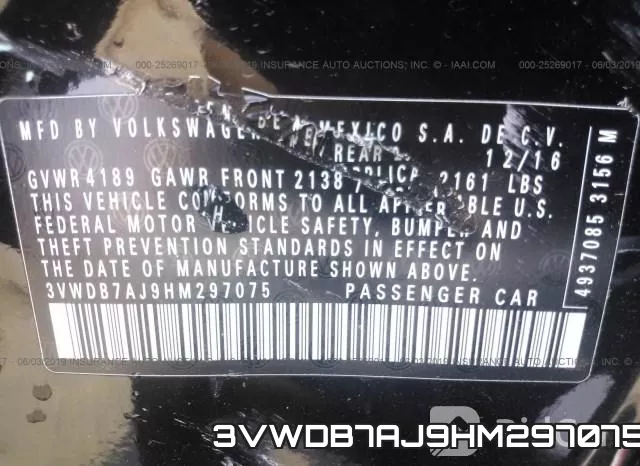 3VWDB7AJ9HM297075 фото 10