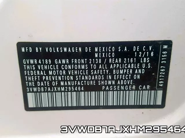 3VWDB7AJXHM295464 фото 2