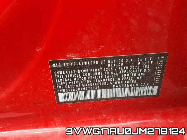 3VWG17AU0JM278124 фото 2