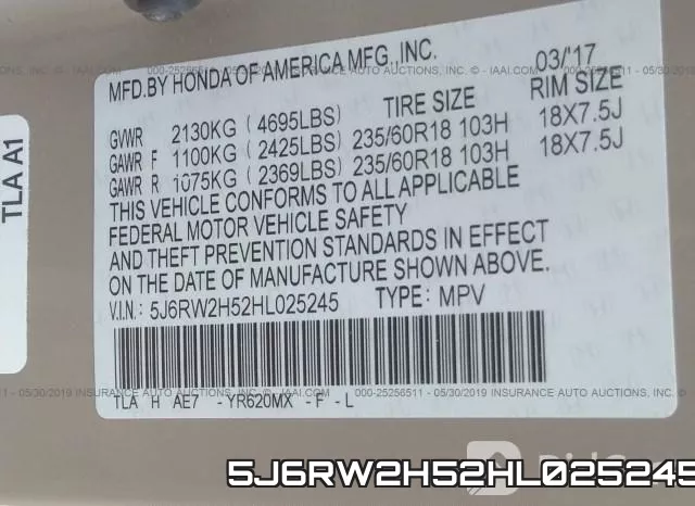 5J6RW2H52HL025245 фото 10