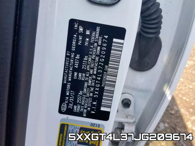 5XXGT4L37JG209674 фото 2
